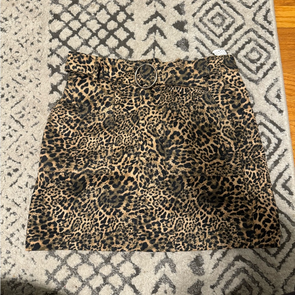 Bershka leopard print skirt